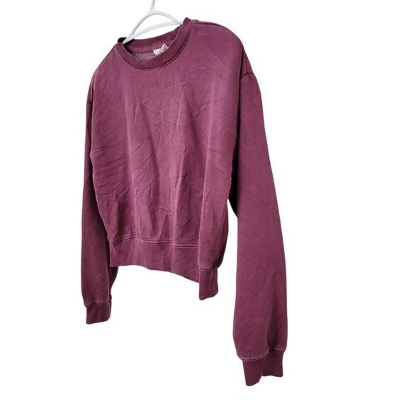 2/$20 Gap Teen Burgundy Red Crewneck Crops Sweatshirt Top Size: 10 - Picture 2 of 7